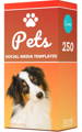 Pets Bundle, ready to share Social Media Templates about Pets, Dogs, Cats, Horses and more.