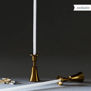 Dansk Classic Brass Candle Holders, Set of 2