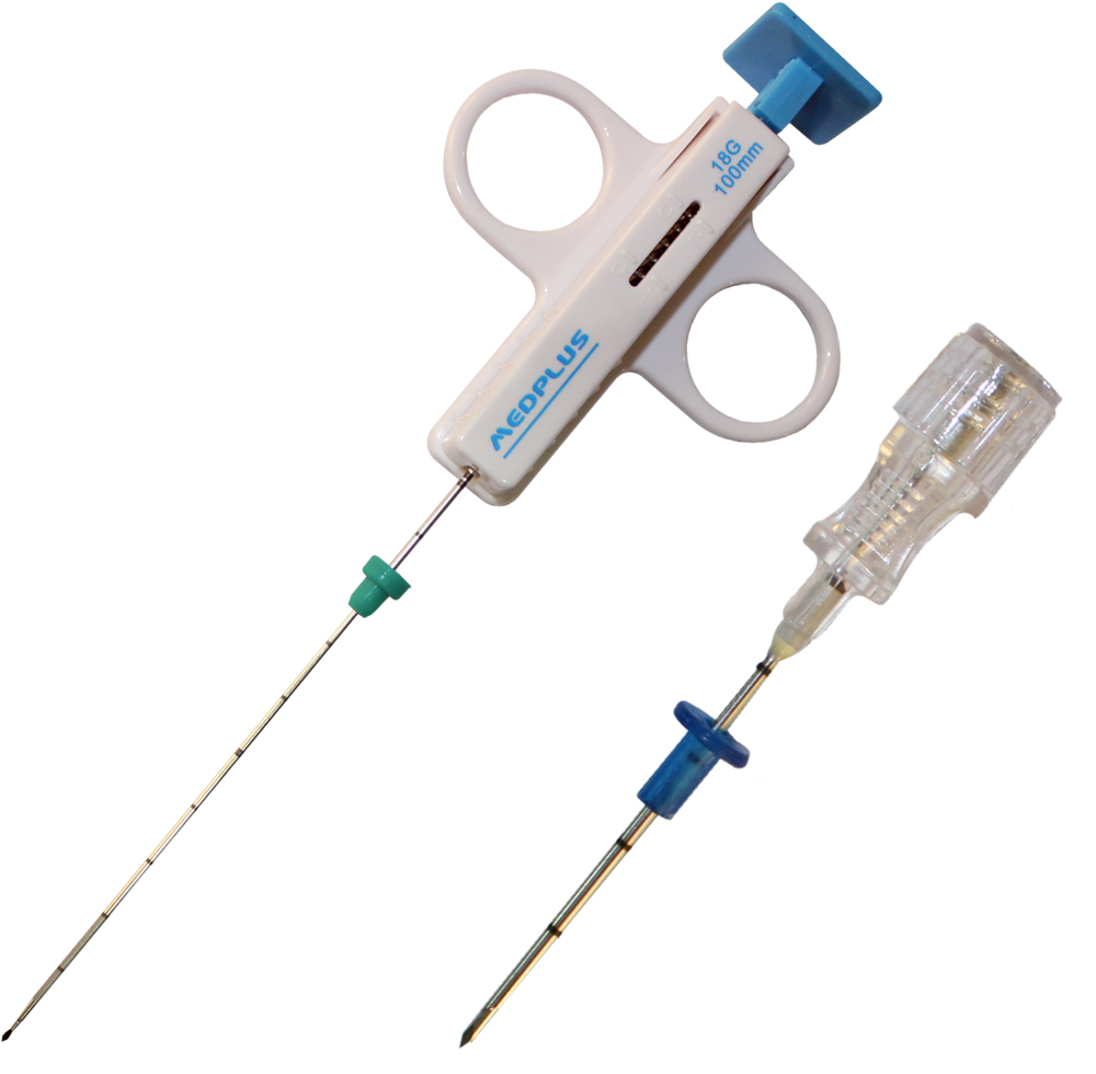 Fully automatic disposable biopsy guns and needles