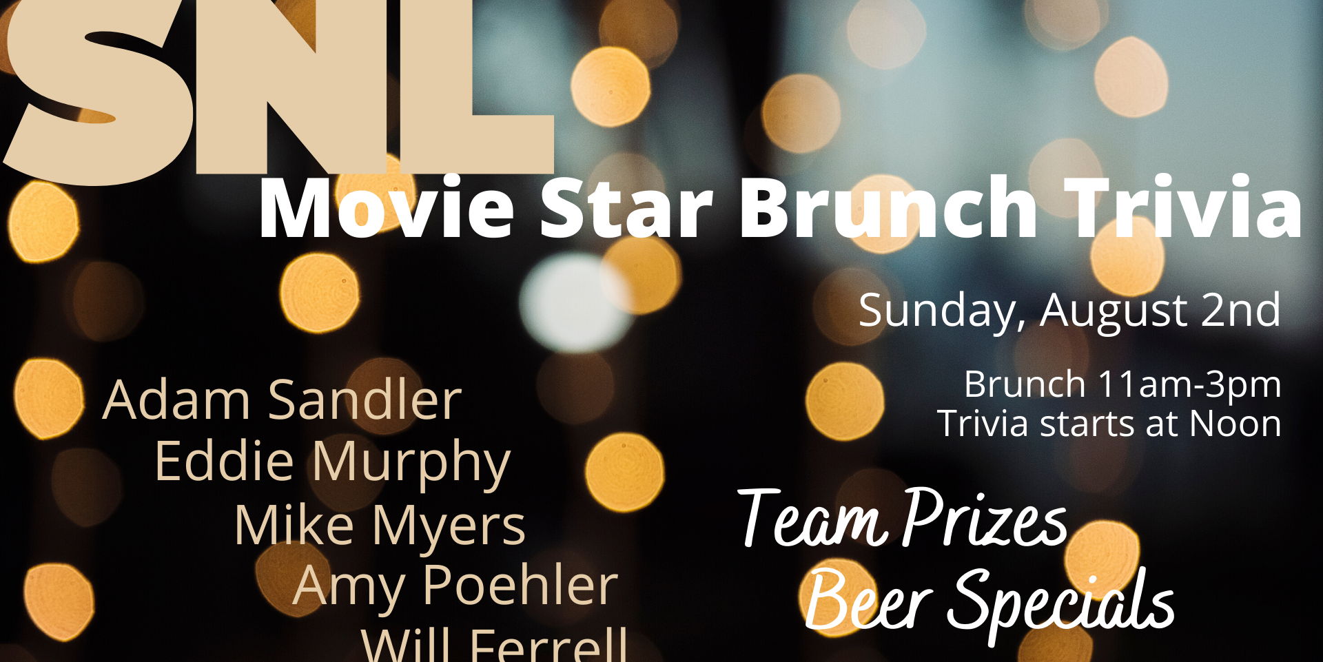 SNL Movie Star Brunch Trivia promotional image