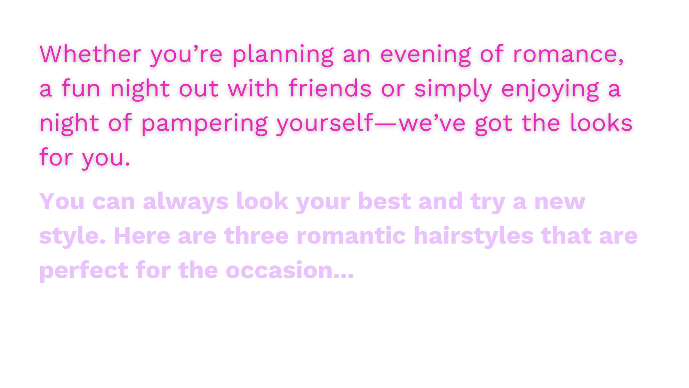 Valentines day hair ideas