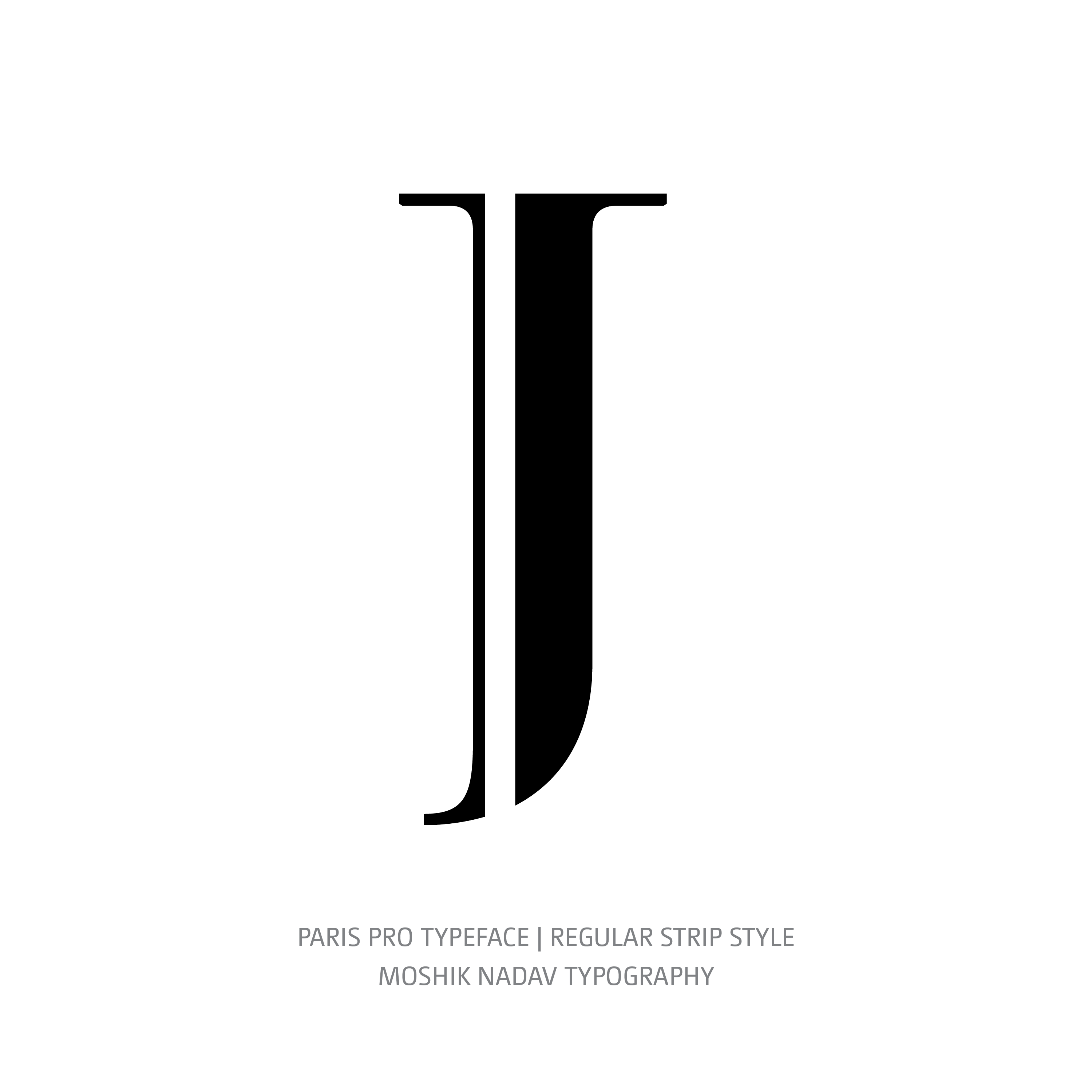 Paris Pro Typeface Regular Strip J
