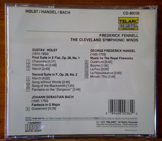 HOLST/HANDEL/BACH - TELARC CD-80038 FREDERICK FENNELL/C...