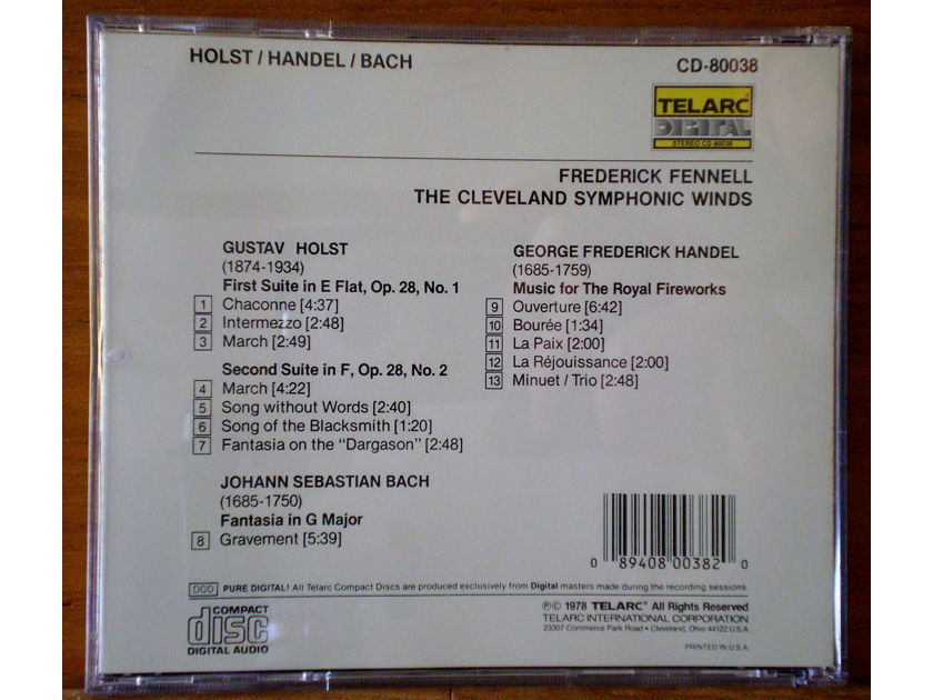 HOLST/HANDEL/BACH - TELARC CD-80038 FREDERICK FENNELL/CLEVELAND