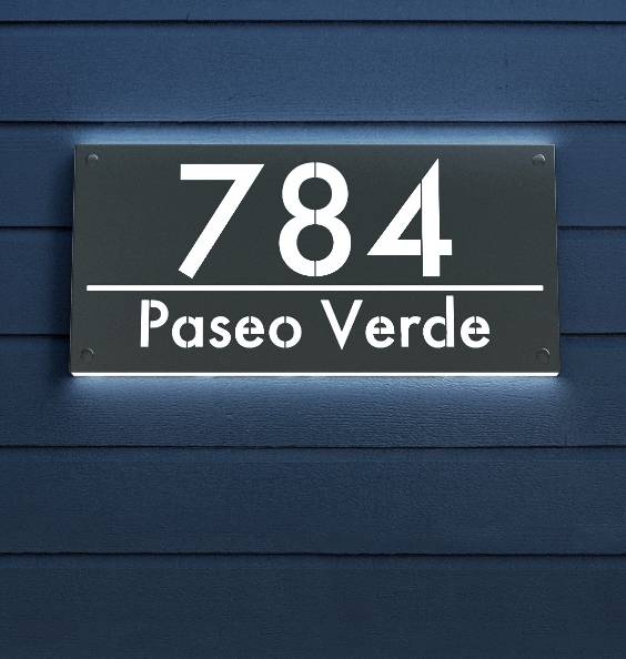 Custom address plaque