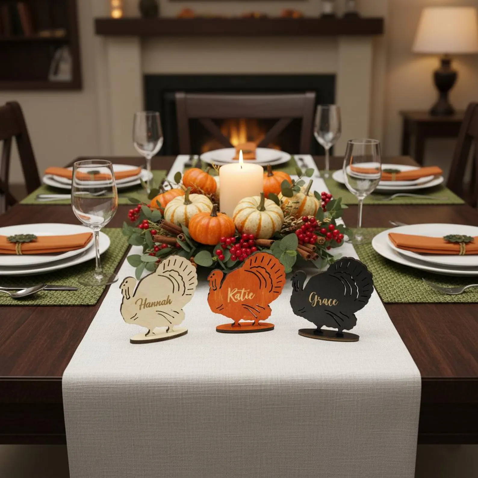 Tarjetas de lugar para la mesa de Acción de Gracias 014