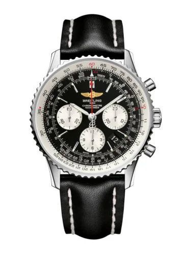 Navitimer 01 43 Stainless Steel / Black / Calf / Pin