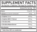 Supplement Facts of the best digestive enzyme supplement 
