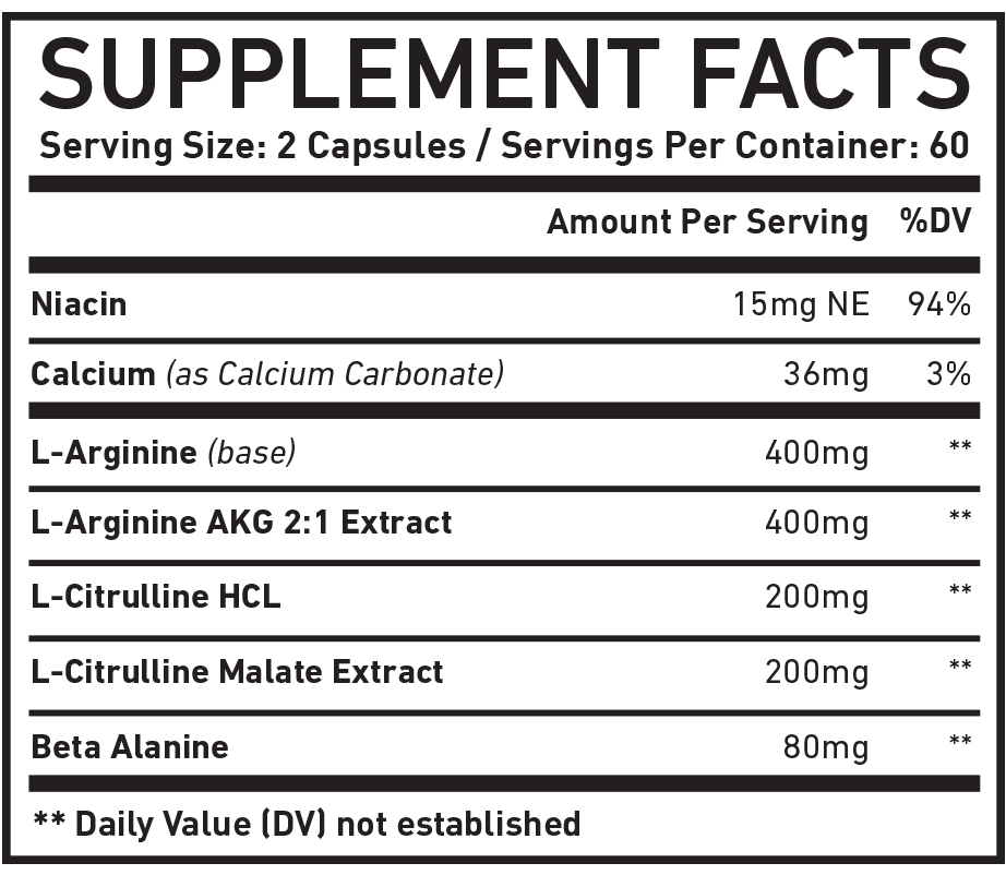Supplement Facts of the best digestive enzyme supplement 