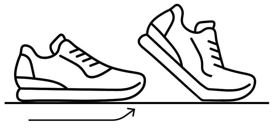 Forefoot rocker sole shoes hot sale