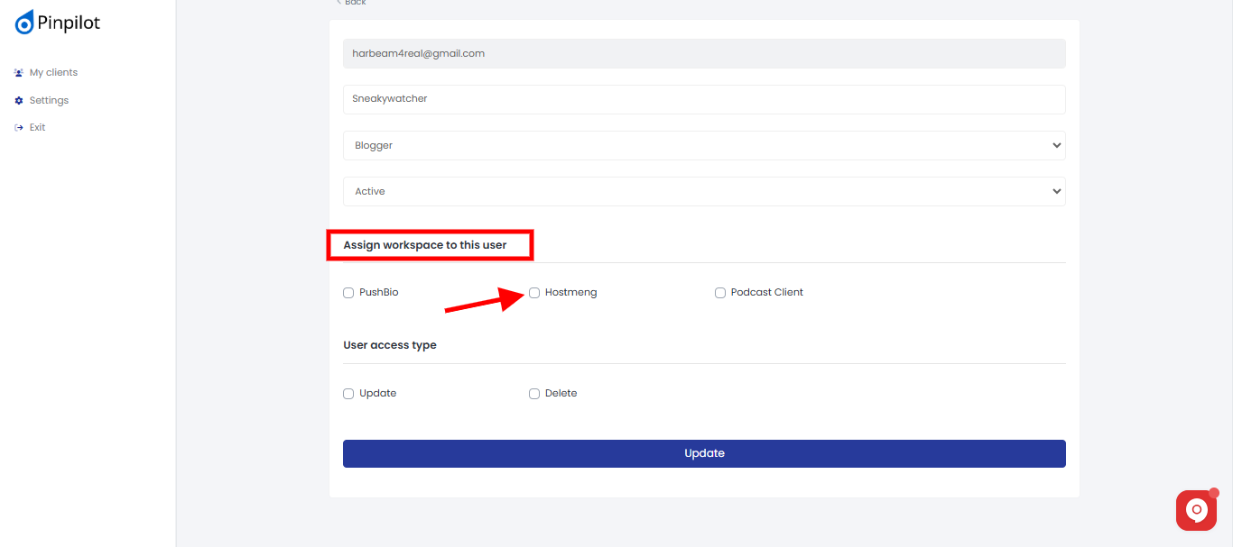 How to Assign a Workspace to Client
