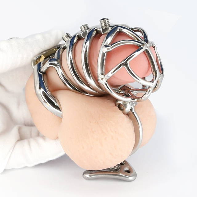 chastity cage with ball divider