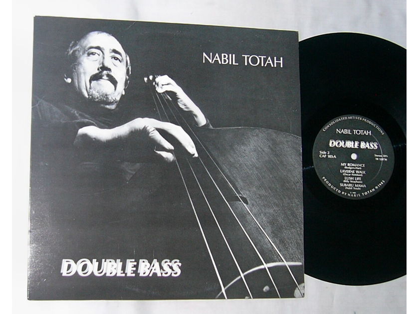 NABIL TOTAH LP--DOUBLE BASS-- - rare orig 1985 jazz album on private label-produced by TOTAH
