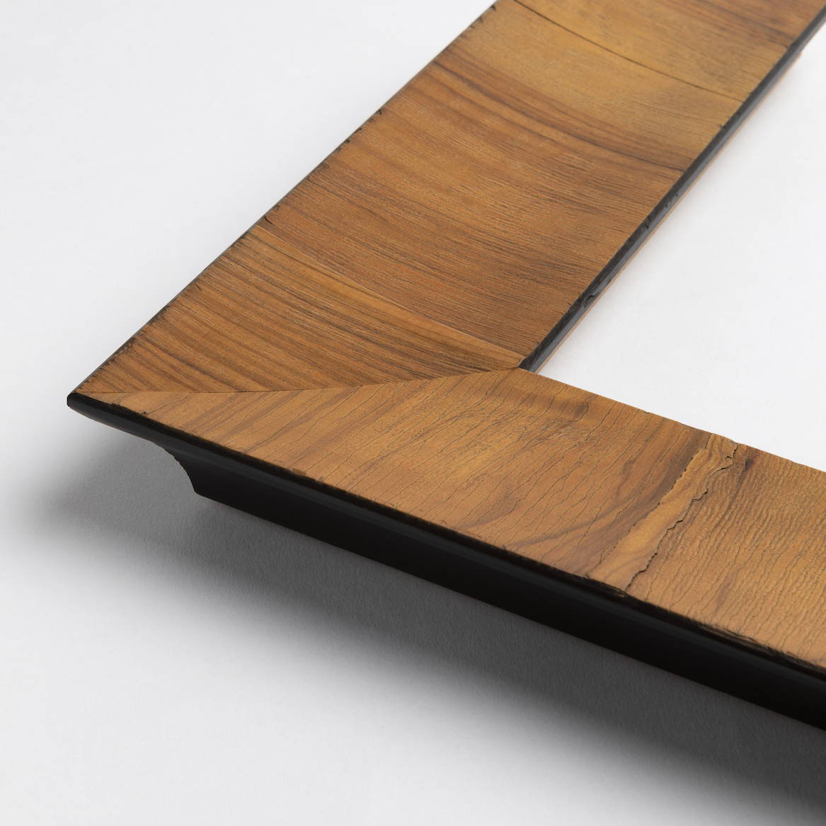 TV-Mirror Light Burl Veneer Frame by FRAMING TO A T