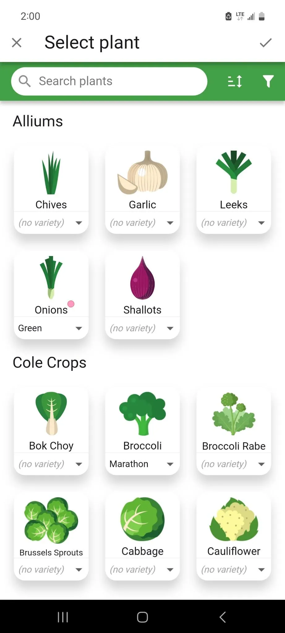 Select a Plant