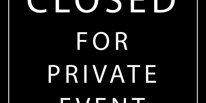 Closed for a Private Event promotional image