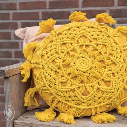 Gratis Haakpatroon voor 'Angel Falls Macramé Kussen'