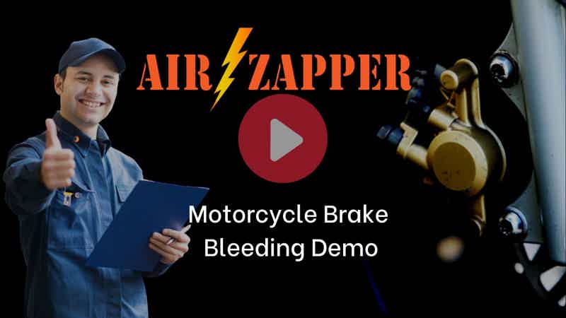 Air Zapper Motorcycle Brake Bleeding Demo | bleed brakes by yourself