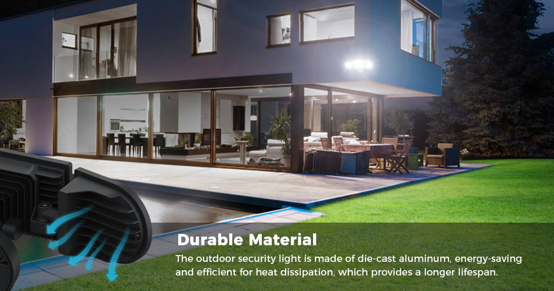 Olafus 100W Exterior LED Security Lights for Garden