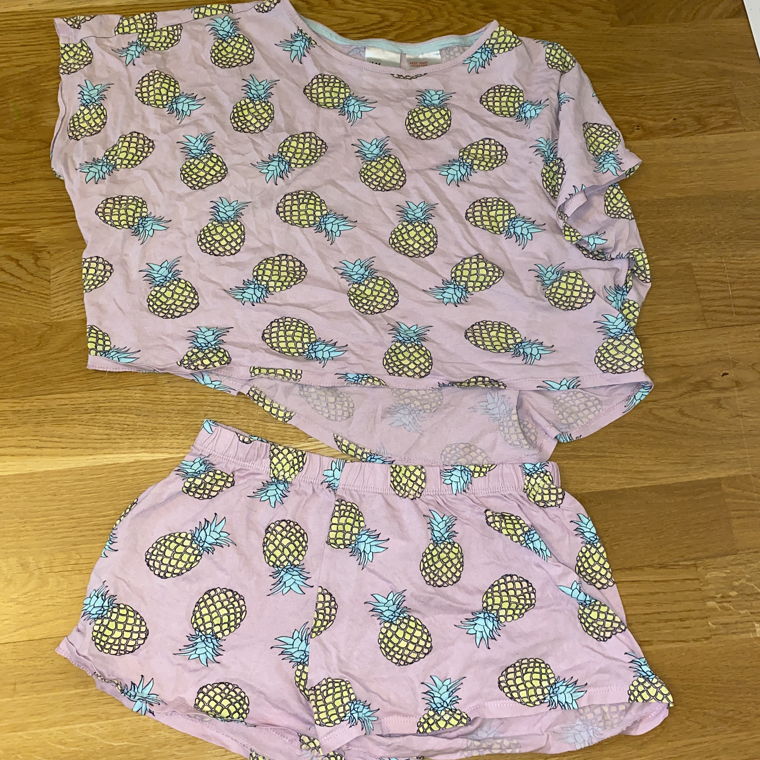 Pijama Kurzärmlig mit Ananas Aufdruck