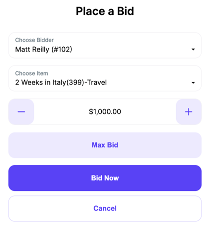 place bid