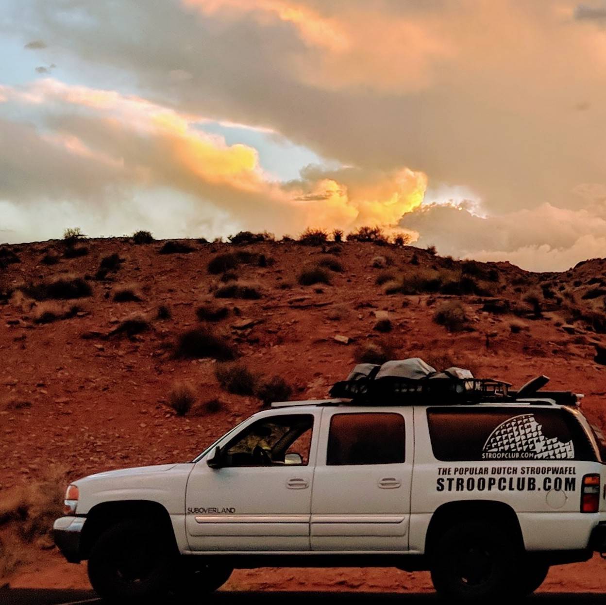 Stroop Club truck in desert