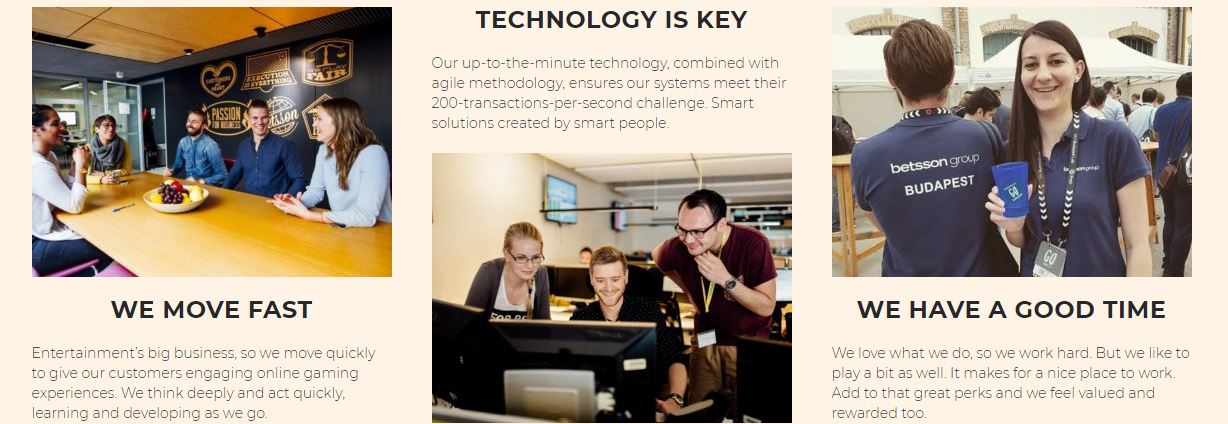Betsson Group product / service