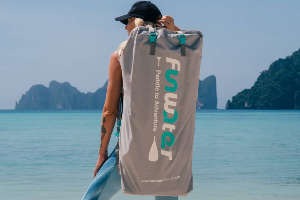 Paddle board bag for inflatable SUP board