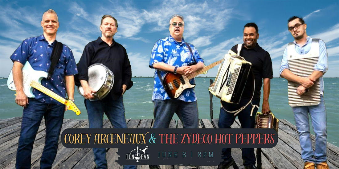 Corey Arceneaux & The Zydeco Hot Peppers at The Tin Pan promotional image
