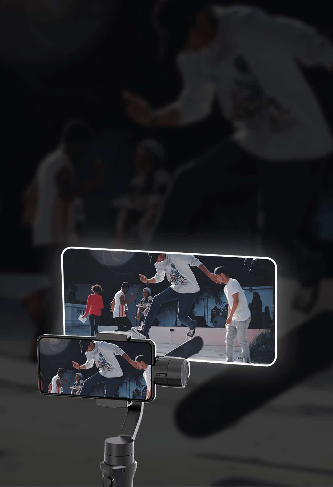 Hohem - Estabilizador de 3 ejes para iPhone 11 PRO MAX X XR XS teléfono  inteligente con incepción, modo deporte, cámara rápida con rastreo de  objeto o