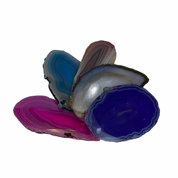 Assorted Sliced Agates x5