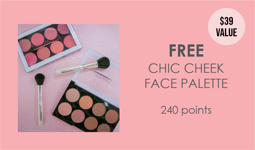 240 Points for a FREE Chic Cheek Face Palette