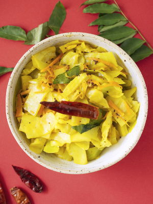 Stir-Fried Cabbage with Turmeric Recipe