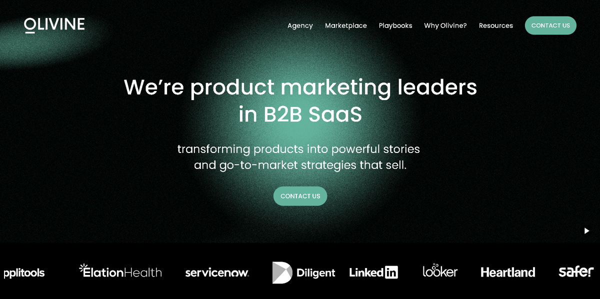 Screenshot of Olivine Marketing , from the advertising & marketing agency websites collection.
