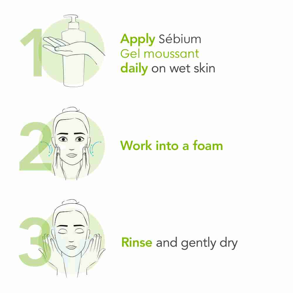 Bioderma Sébium Gel Moussant Purifying Foaming Gel Cleanser - 200ml - Image 4