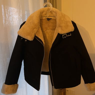 jacket with faux fur lining