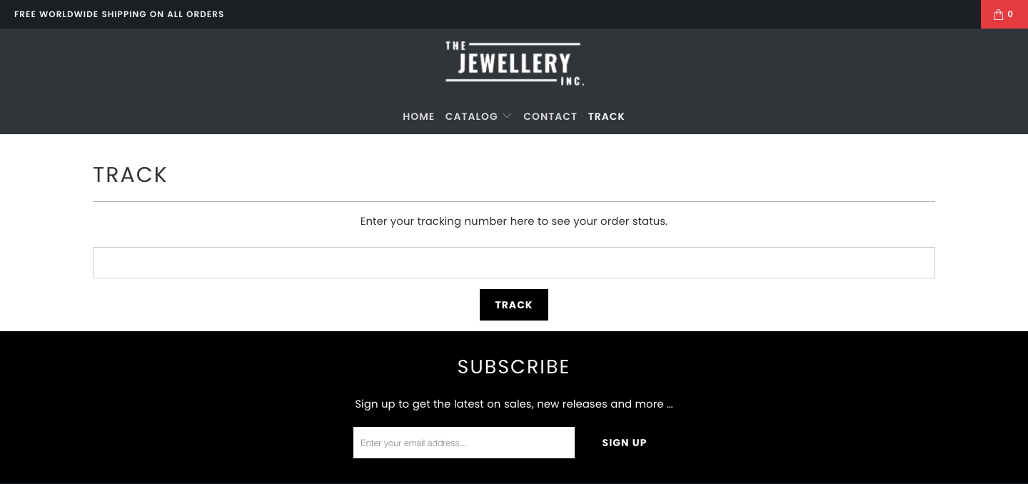 Jewellery Niche Pre-Built Store Order Tracking Page