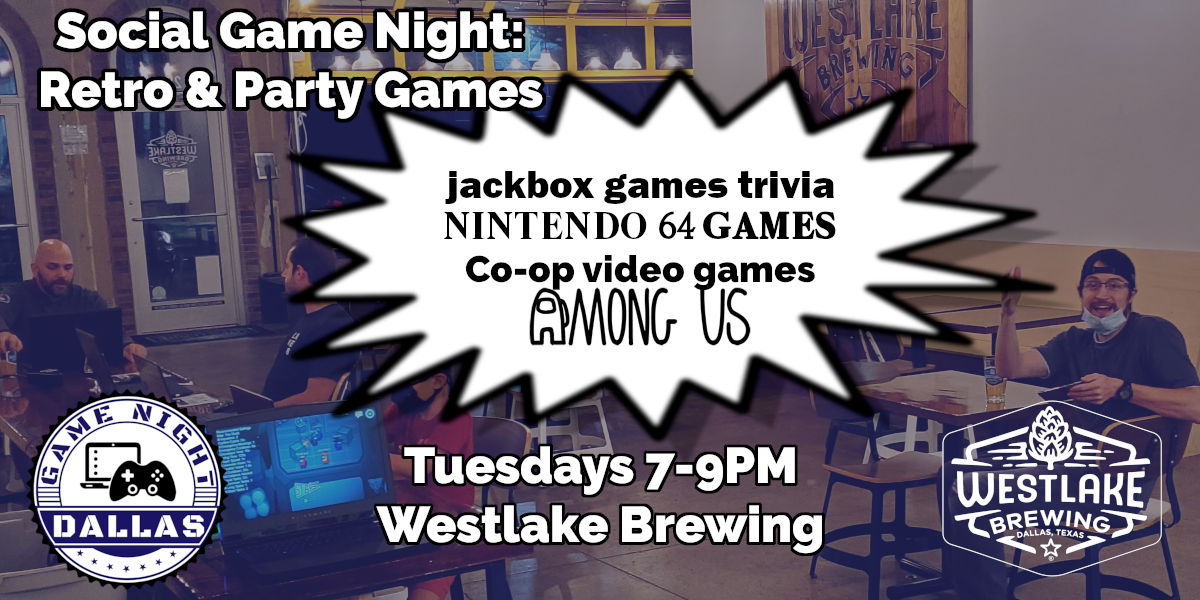 Retro Game Night at Westlake Brewing promotional image