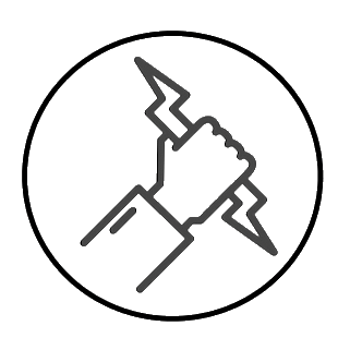 Company logo of a fist grasping a lightning bolt