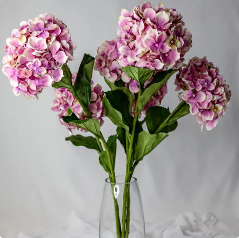 Pink Hydrangea Soft Touch - Realistic Artificial Flowers - Image 2