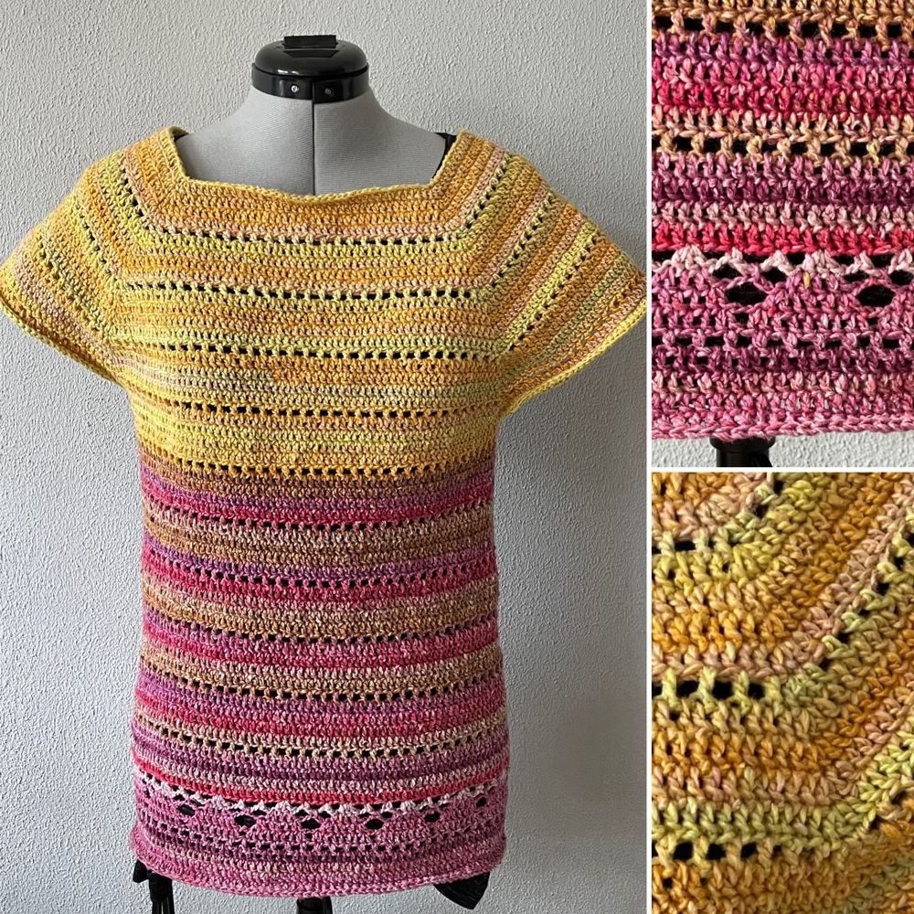 Crocheted Spring sweater Gemma