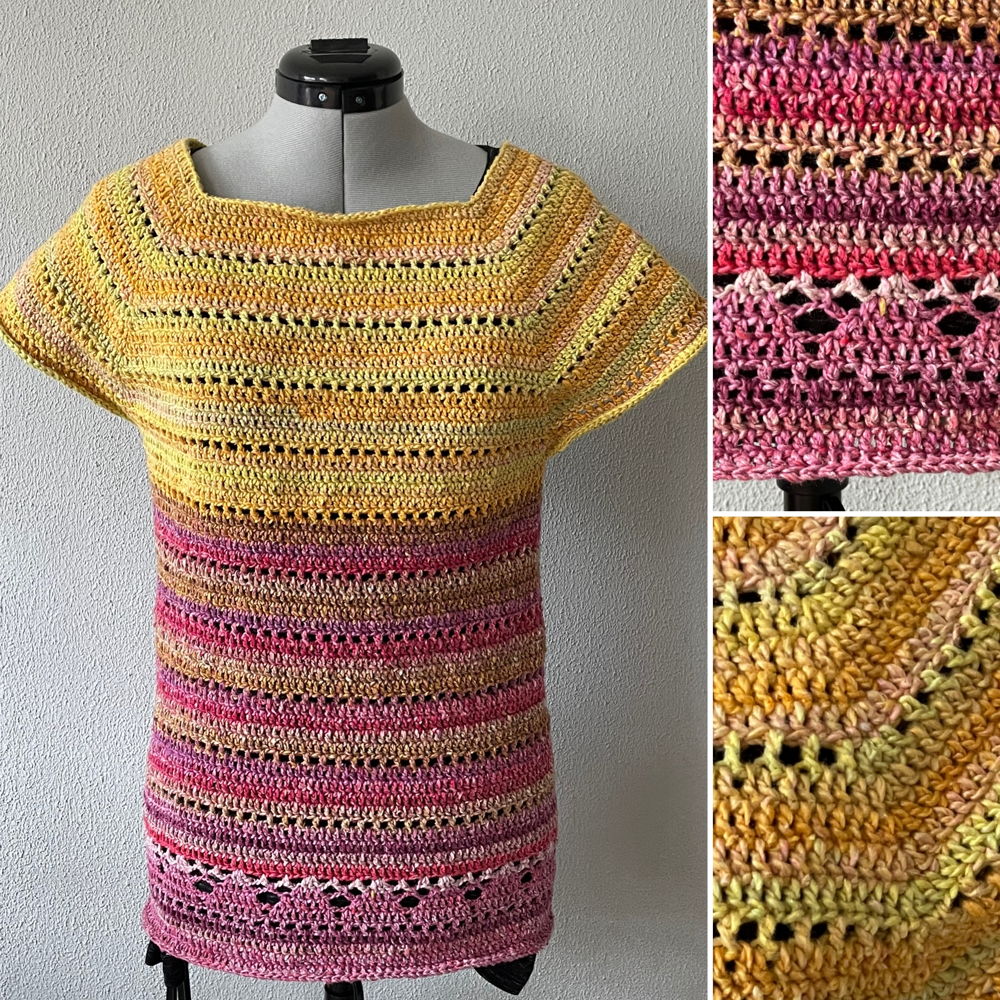 Crocheted Spring sweater Gemma