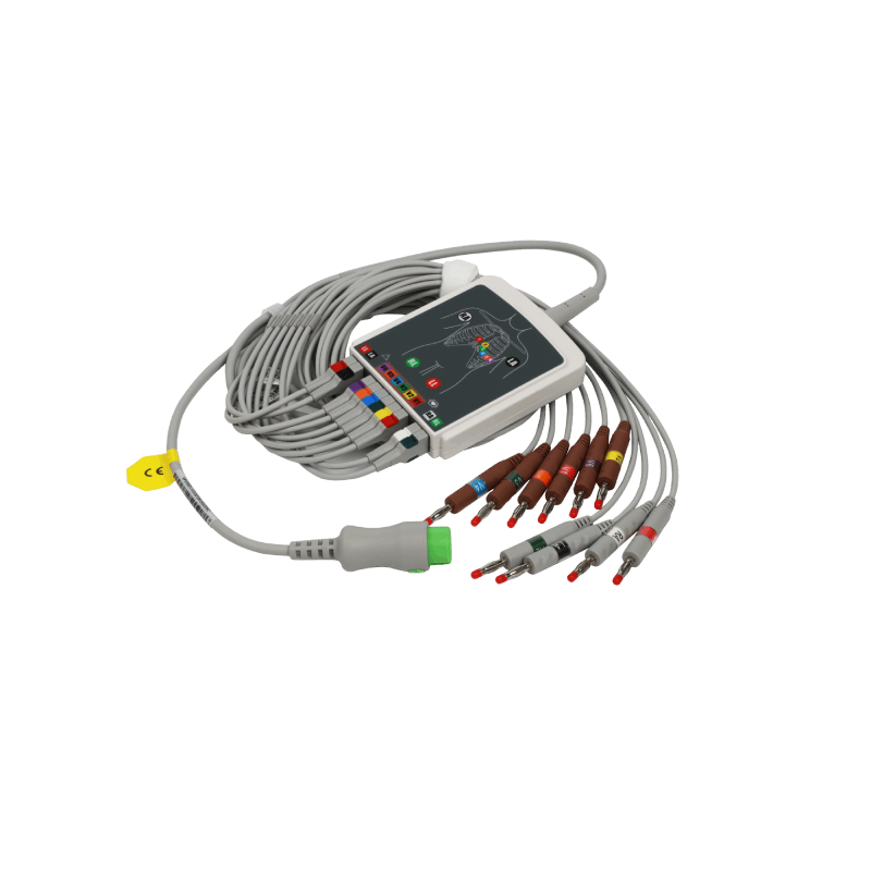 Caja de adquisición de ECG con cable conductor