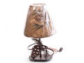 17 Accent Pine Cone Lamp with Hand Painted Shade 