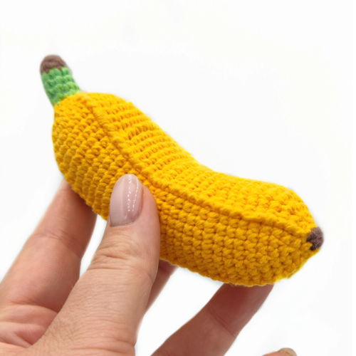 BABY BANANA crochet pattern PDF - Crochet Food Pattern No Sew Crochet Play Food Pattern Montessori Toy Fruit Pattern Amigurumi Crochet Food