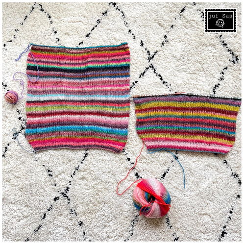 Breipatronen trui en wikkelvest Cloud van Juf Sas