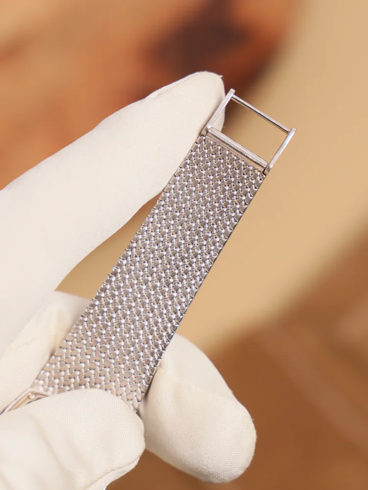 White Gold 1970s Vintage Watch with Diamonds on 180mm Wrist, image 6