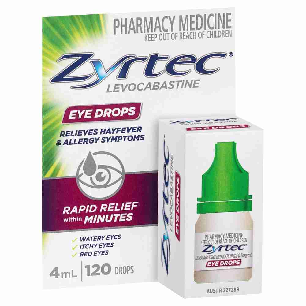 Zyrtec Levocabastine Hayfever & Allergy Eye Drops 4Ml