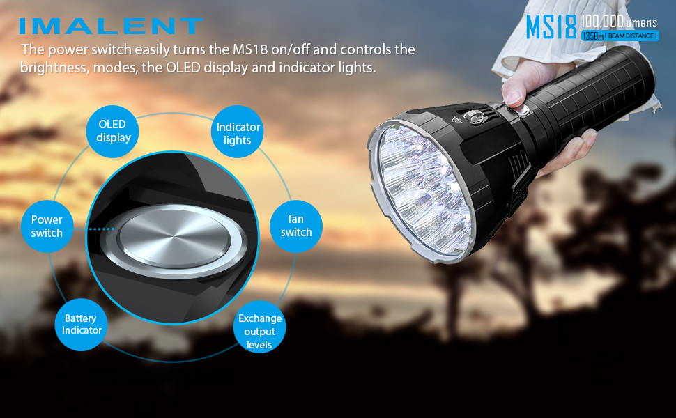IMALENT MS18 Brightest Flashlight