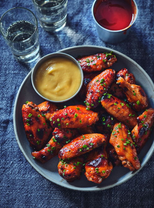 Chicken Wings with Apple Cider Barbecue Sauce